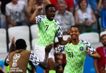 Ahmed Musa celebrating goal