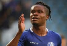 Gift Orban shares his happiness with Gent fans