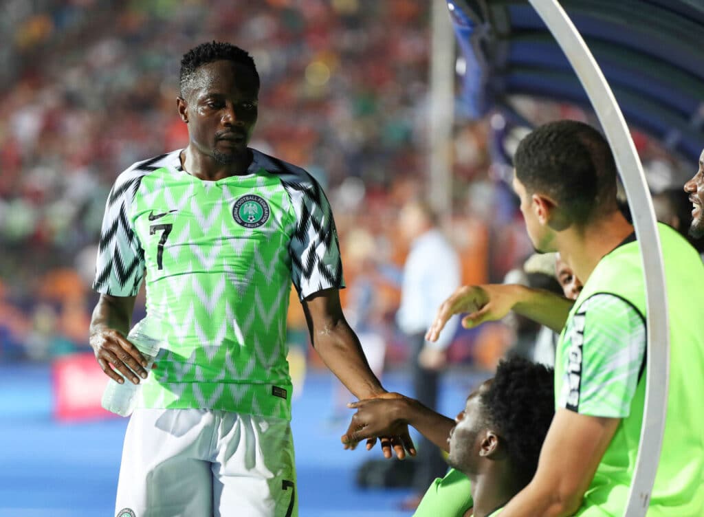 Ahmed Musa in action for Nigeria
