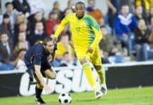 Bafana Bafana legend Benni McCarthy in action
