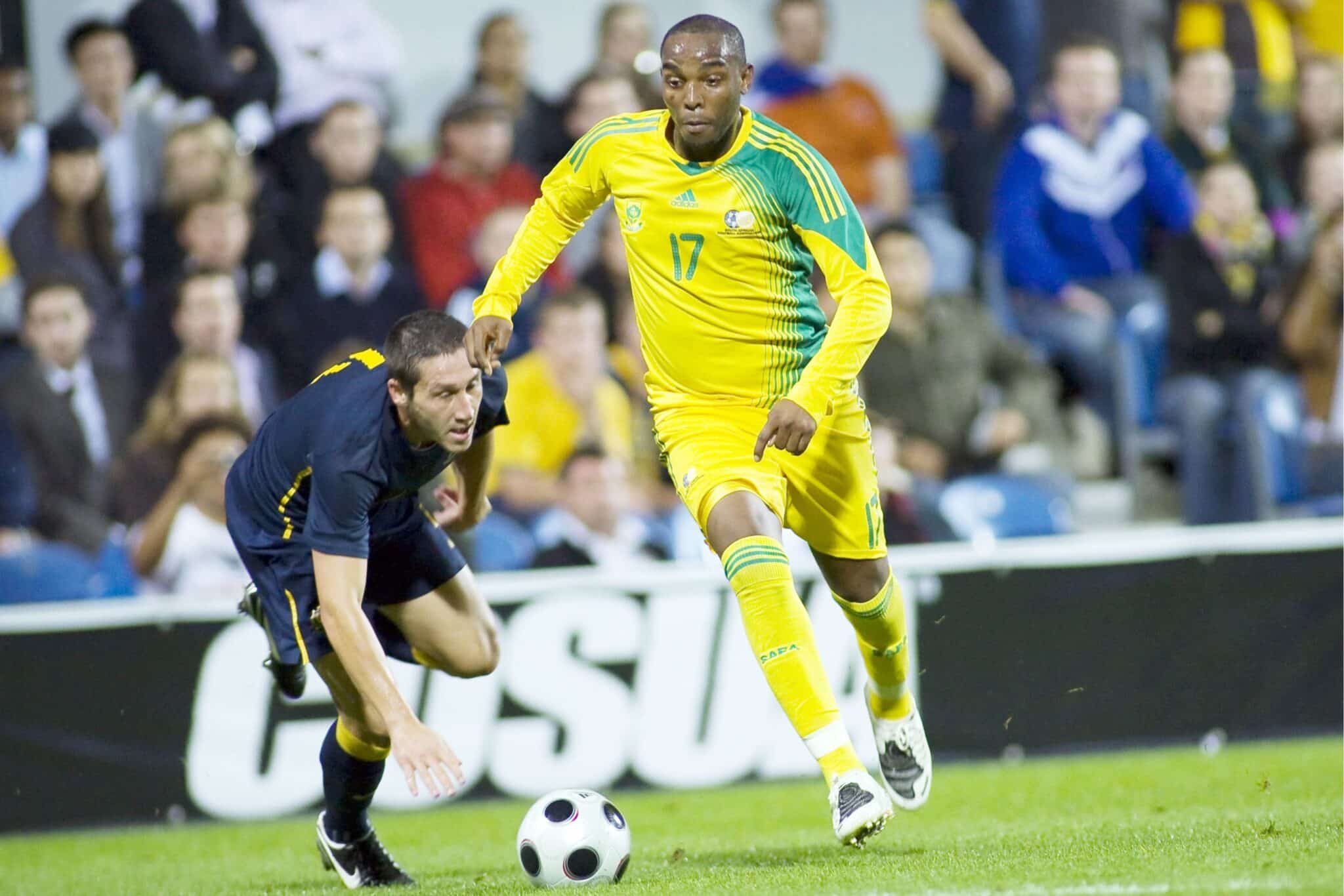 Bafana Bafana legend Benni McCarthy in action