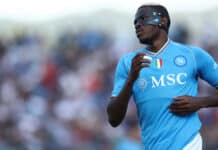 Napoli's Victor Osimhen in a summer friendly match