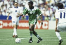 Super Eagles legend Jay Jay Okocha back in the day