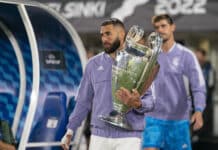 Real Madrid with UCL trophy