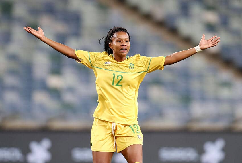 Jermaine Seoposenwe in action for Banyana Banyana