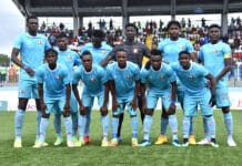 Remo Stars pose for a picture before a game