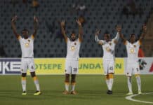 Zitha Kwinika, Reeve Frosler, Njabulo Blom and Ashley Du Preez of Kaizer Chiefs