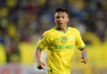 Marcelo Allende of Mamelodi Sundowns during the 2023 Nedbank Cup quarterfinal