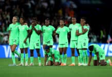 Super Falcons players during penalty shootout in FIFA Women's World Cup