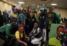 Desiree Ellis, coach of Banyana banyana with fans