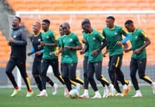 South Africa players during Bafana Bafana training