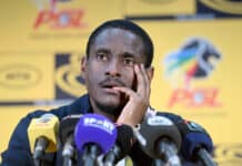Rhulani Rulani Mokwena head coach of Mamelodi Sundowns during MTN8 Press Conference