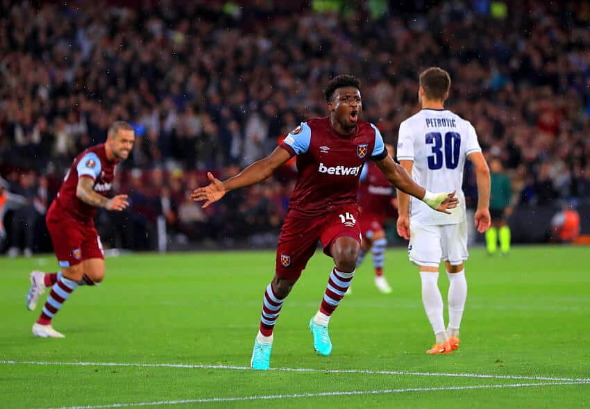 Mohammed Kudus in action for West Ham