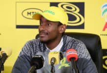 Rhulani Mokwena, Head coach of Mamelodi Sundowns during the 2023 MTN8 Final Mamelodi Sundowns Media Day