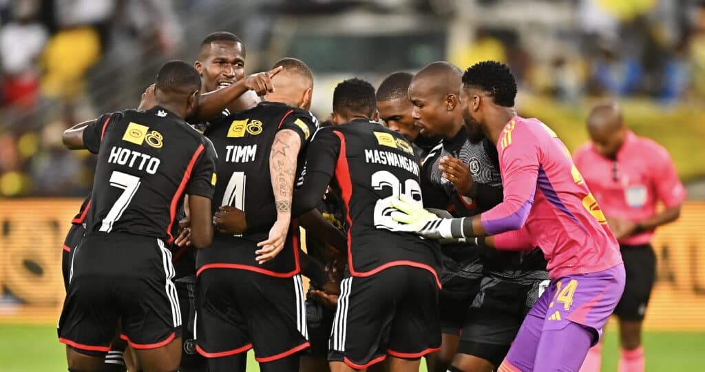 Orlando Pirates team during a DStv Premiership game