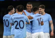 Manchester City team in the UCL