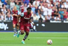 Mohammed Kudus of West Ham United on the ball