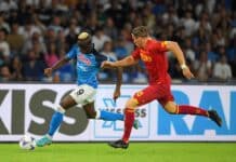 Osimhen in action during Lecce vs Napoli Serie A game