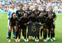Banyana Banyana pose with Refiloe Jane's shirt